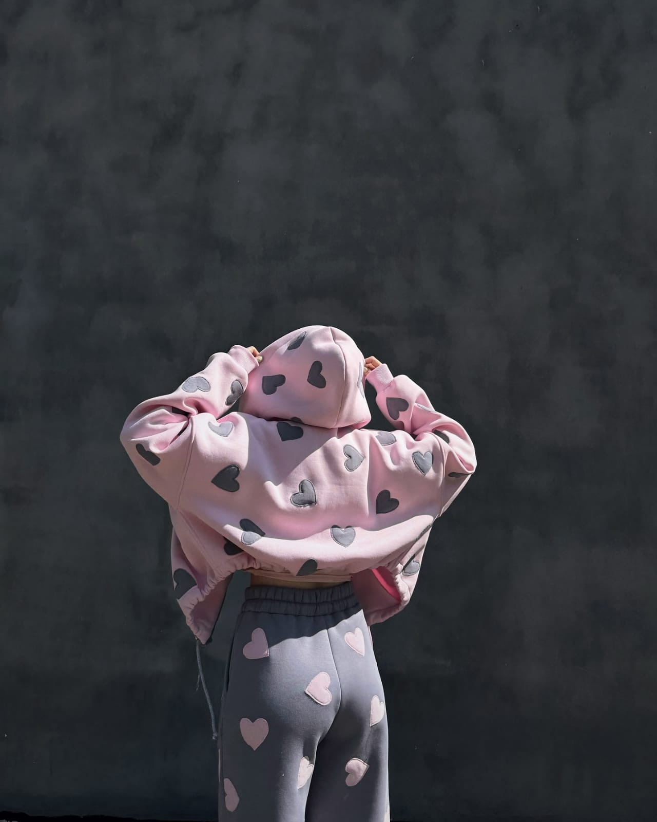 Sweetheart Charm Heart Print Cordset