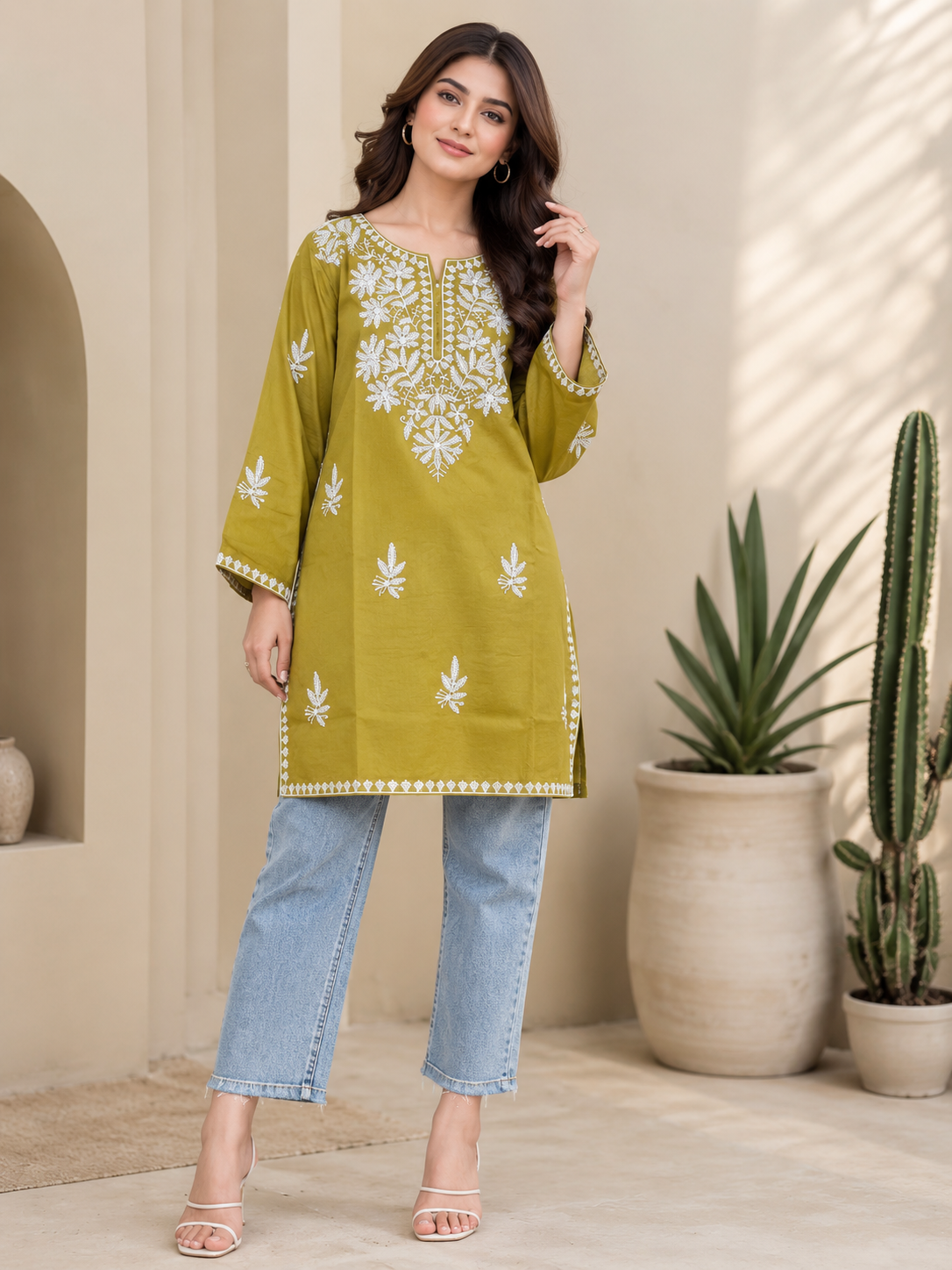 Moss Gold INDIAN KURTIE