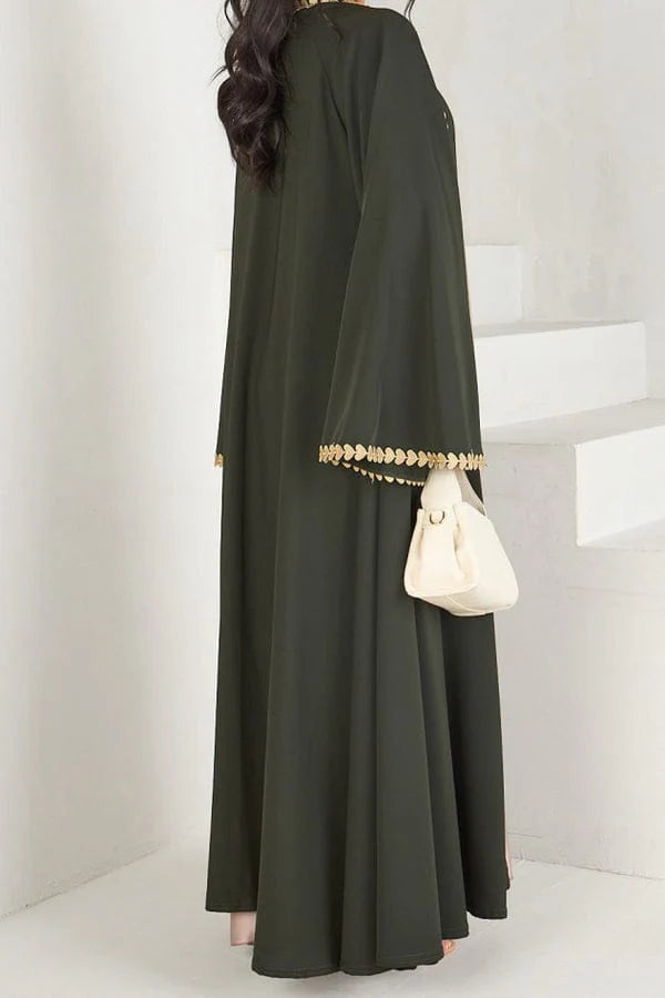 Gul-e-Dil Green Embroidered Abaya