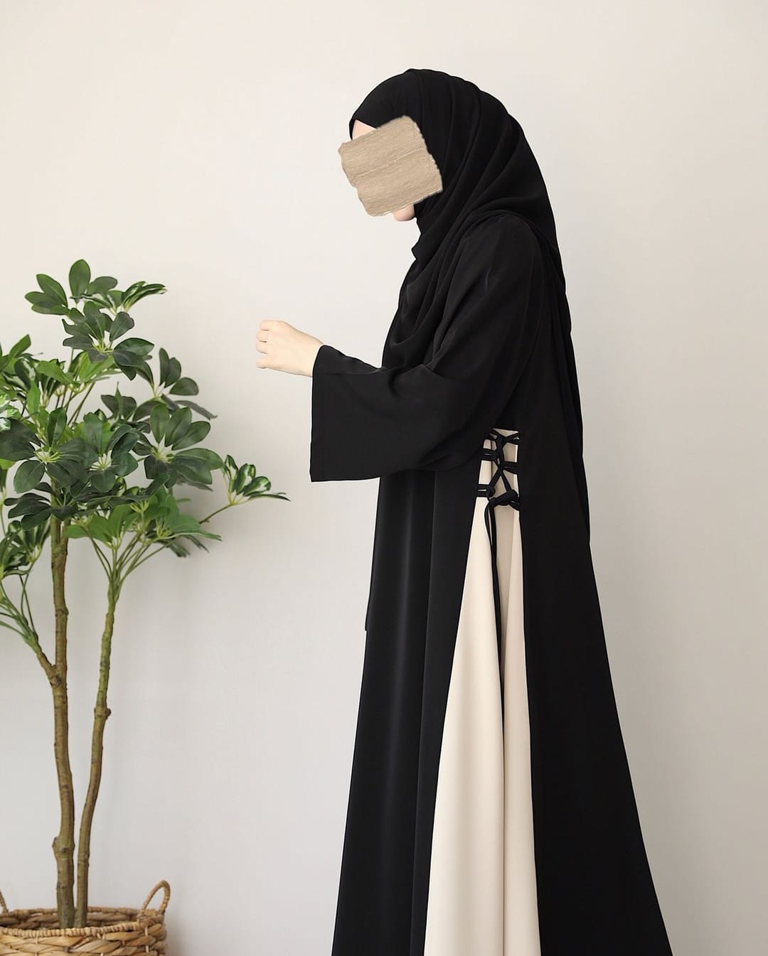 Black Abaya With Stoller