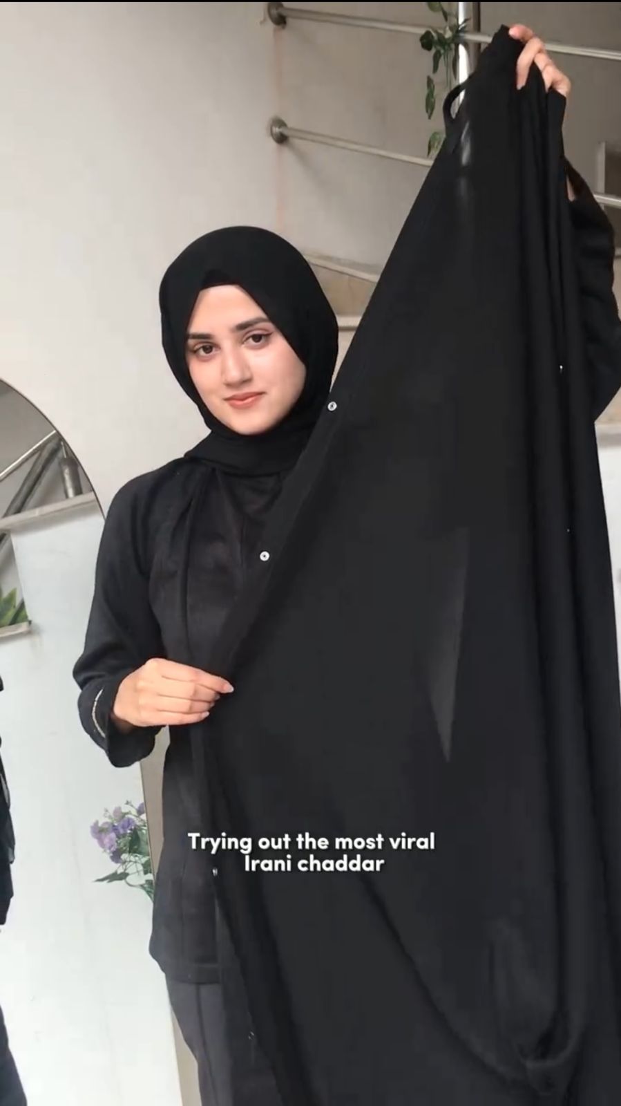 Irani Chadar with sleeves and button