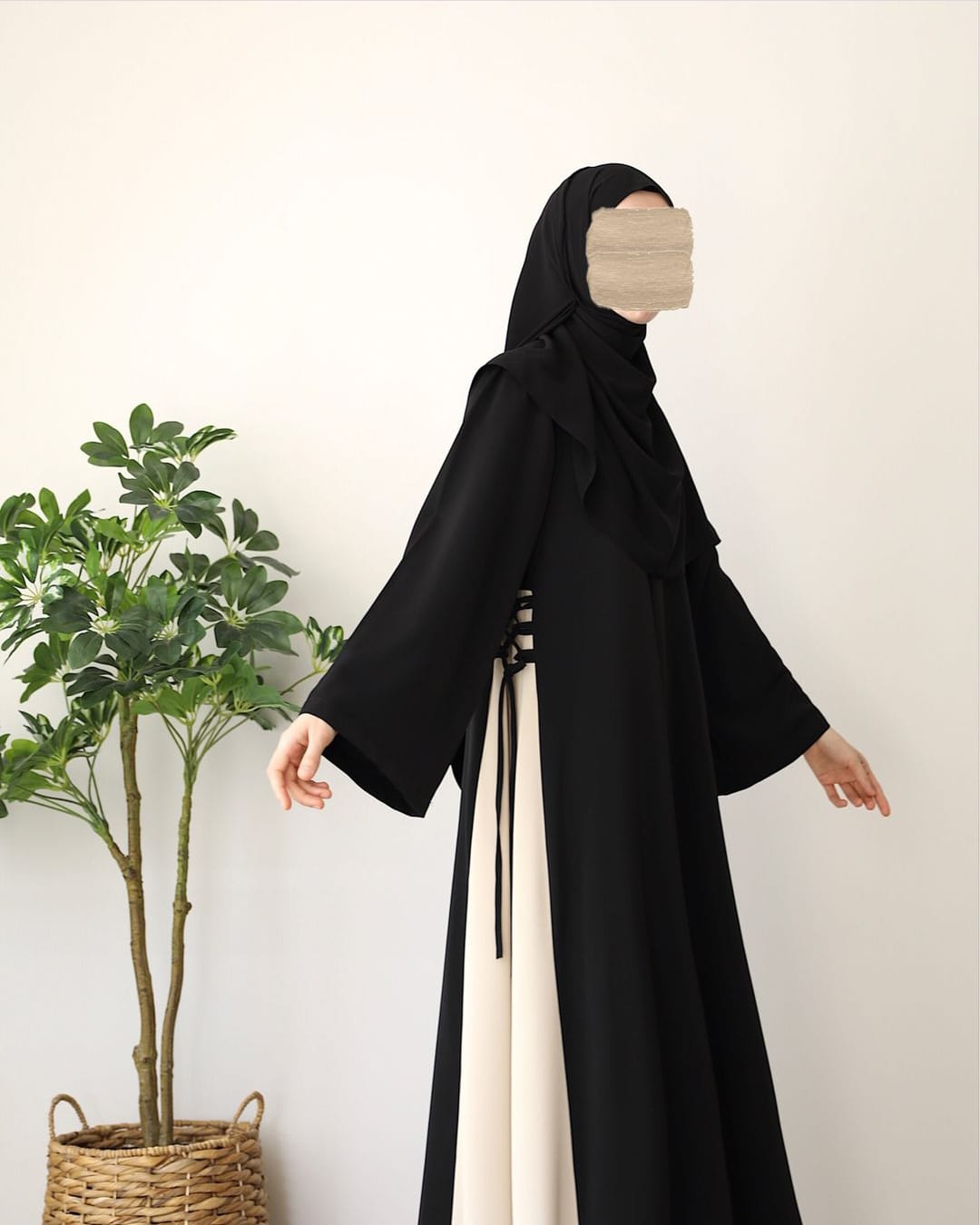 Black Abaya With Stoller