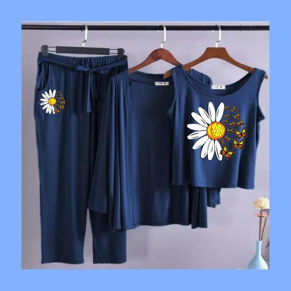 Badam Comfy Nights Three Piece Blue
