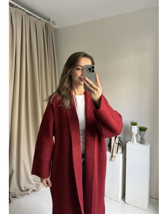 Longline Knit Open Cardigan Coatigan for Women