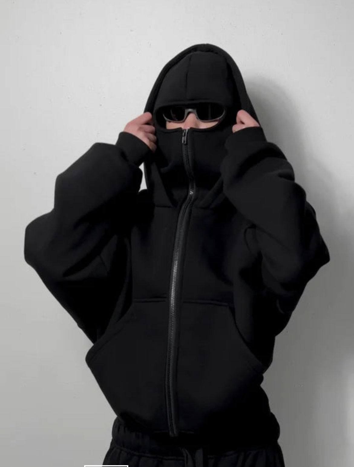 Black Ninja Full-Zip Hoodie.