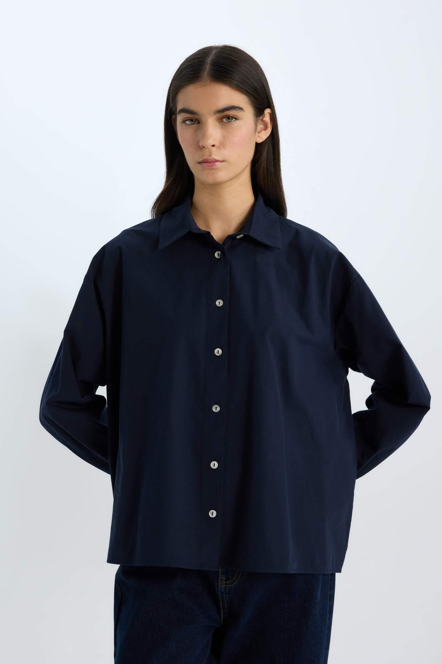 Navy Blue Button Down Shirt