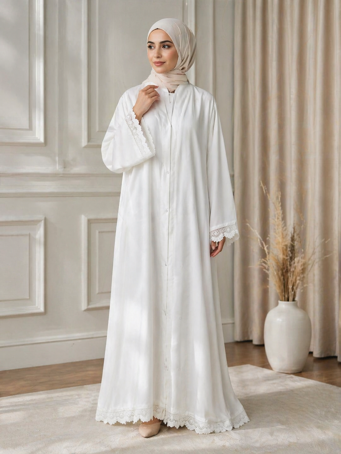 Ayra White Grace Abaya