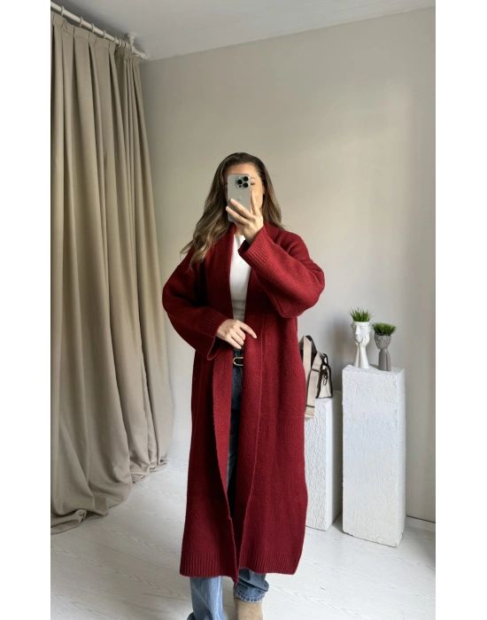 Longline Knit Open Cardigan Coatigan for Women