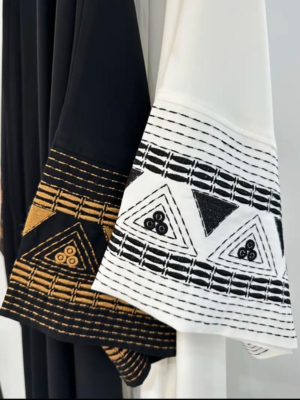 Graceful Embroidered Upper Abaya – Statement Style