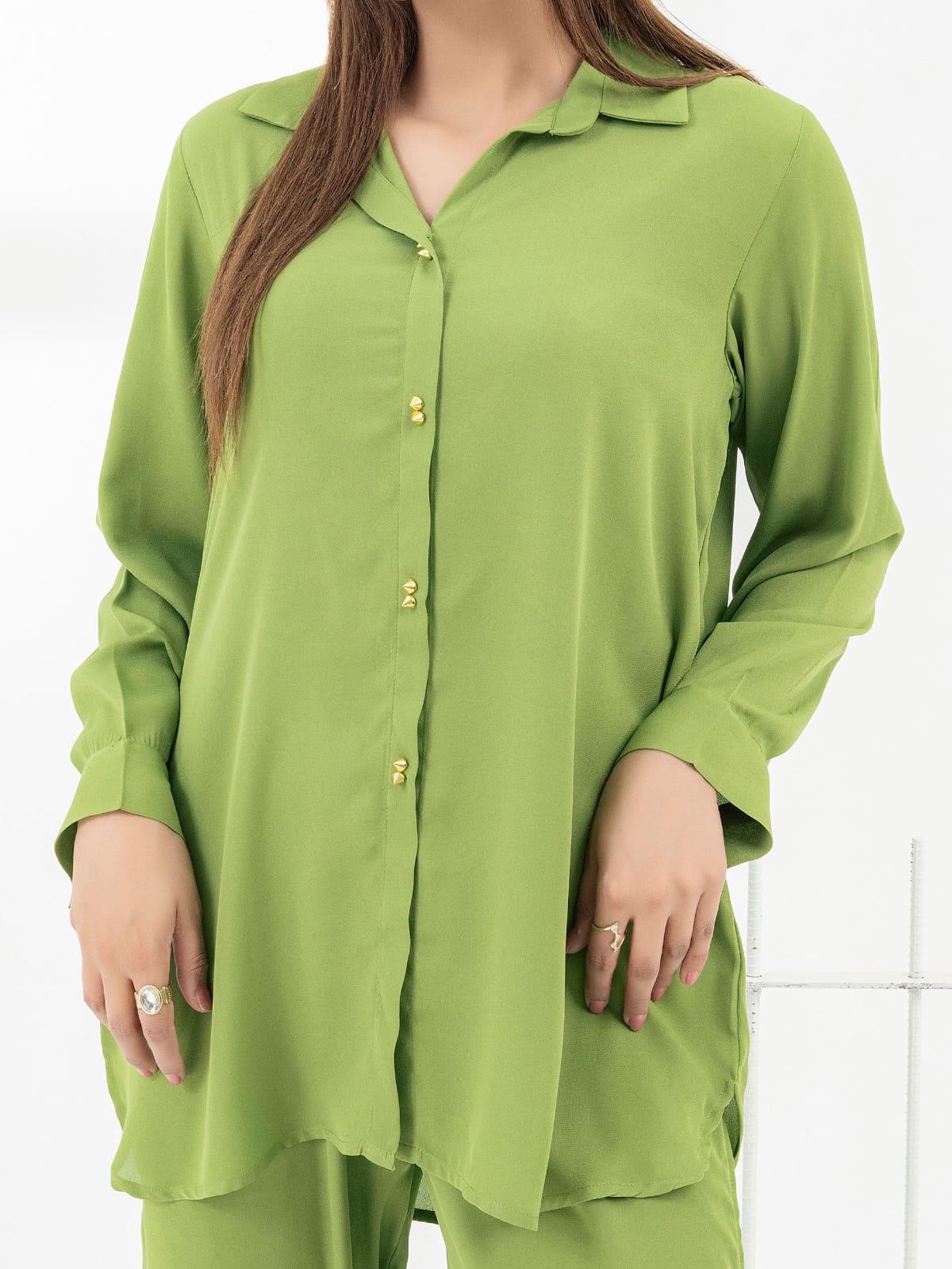 Collar Cuff Button Co-ords Set