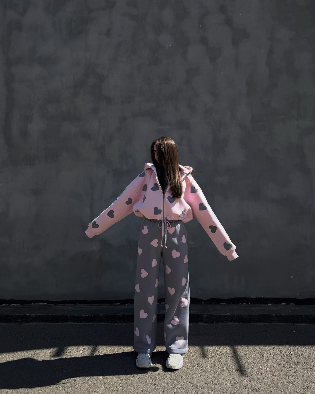 Sweetheart Charm Heart Print Cordset