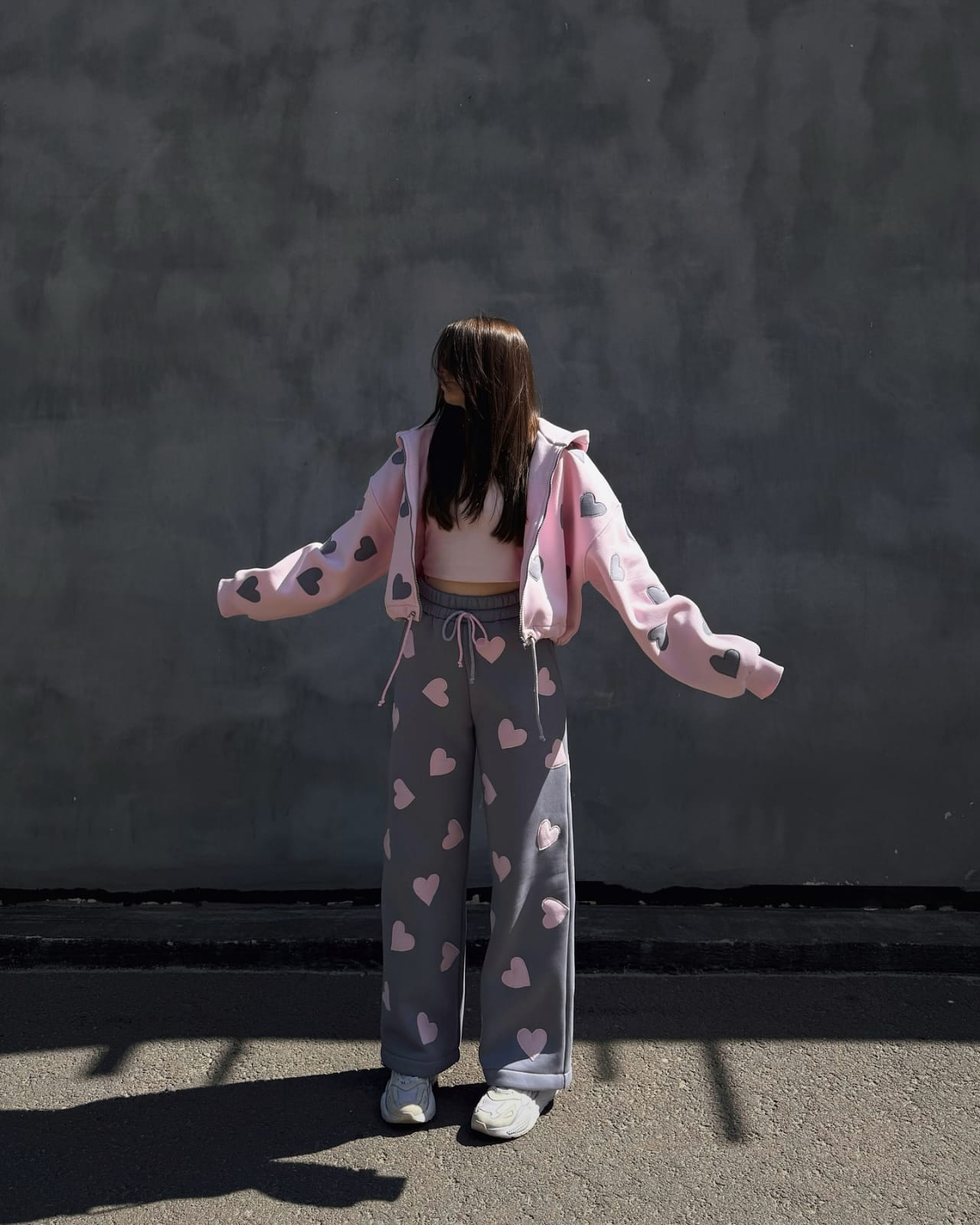 Sweetheart Charm Heart Print Cordset