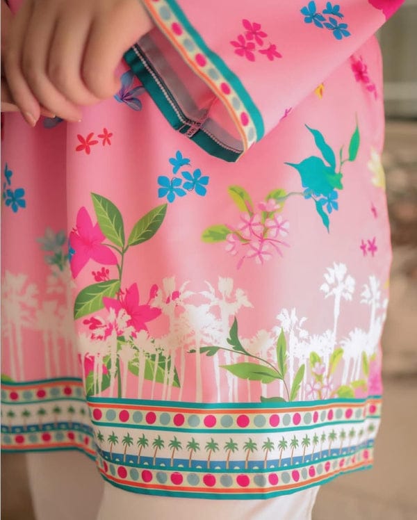 Rosy Pink Printed Two piece