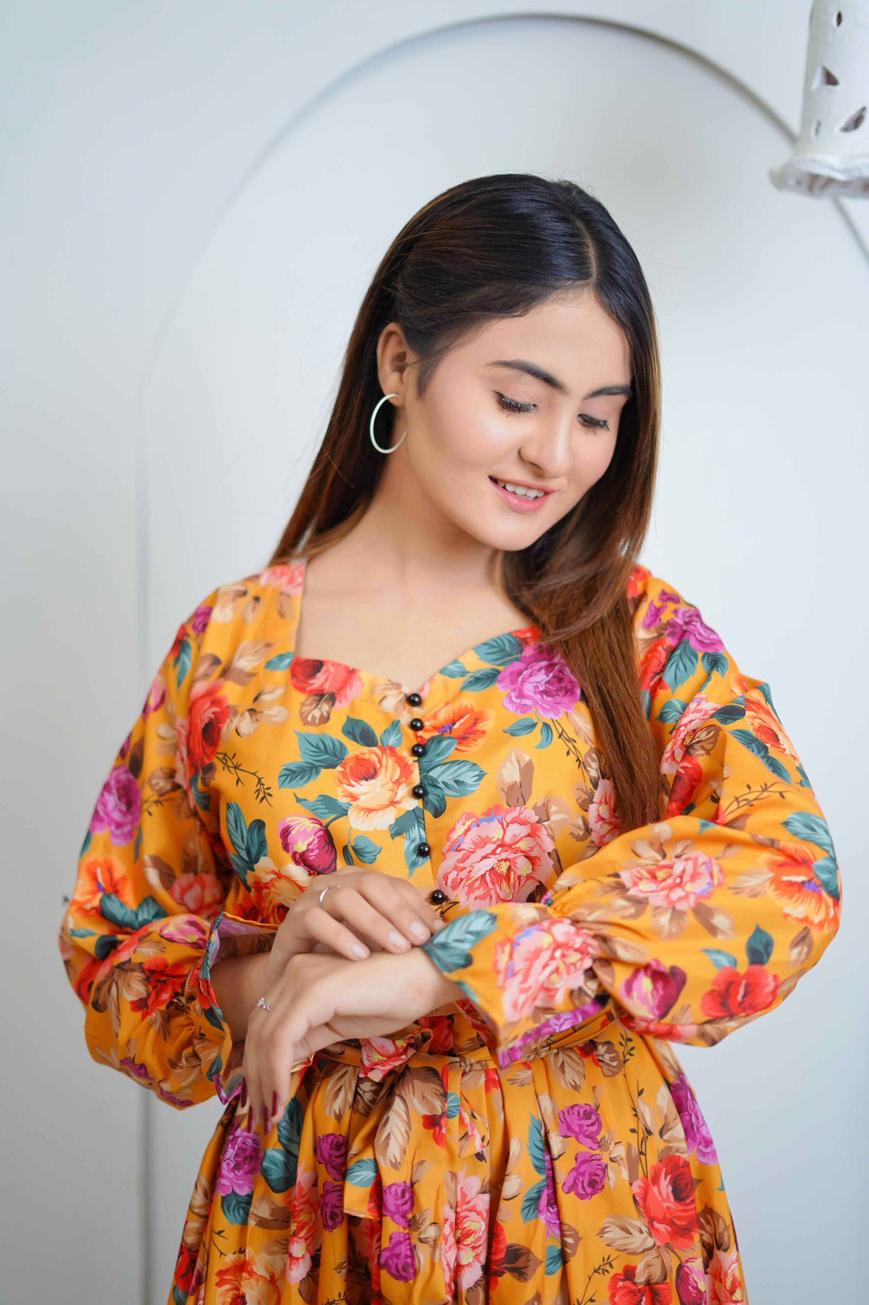 Daffodils Floral Maxy