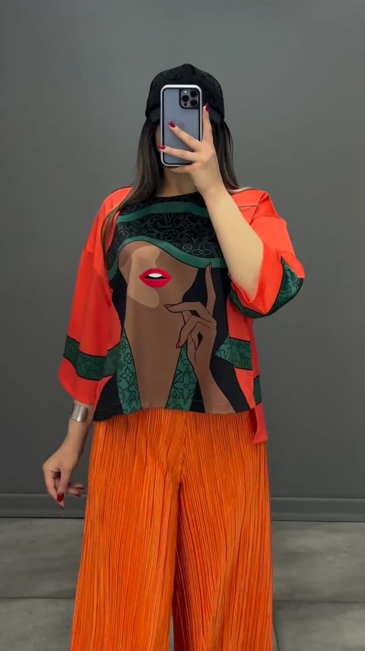 Luxury Silk Printed Co ord Set