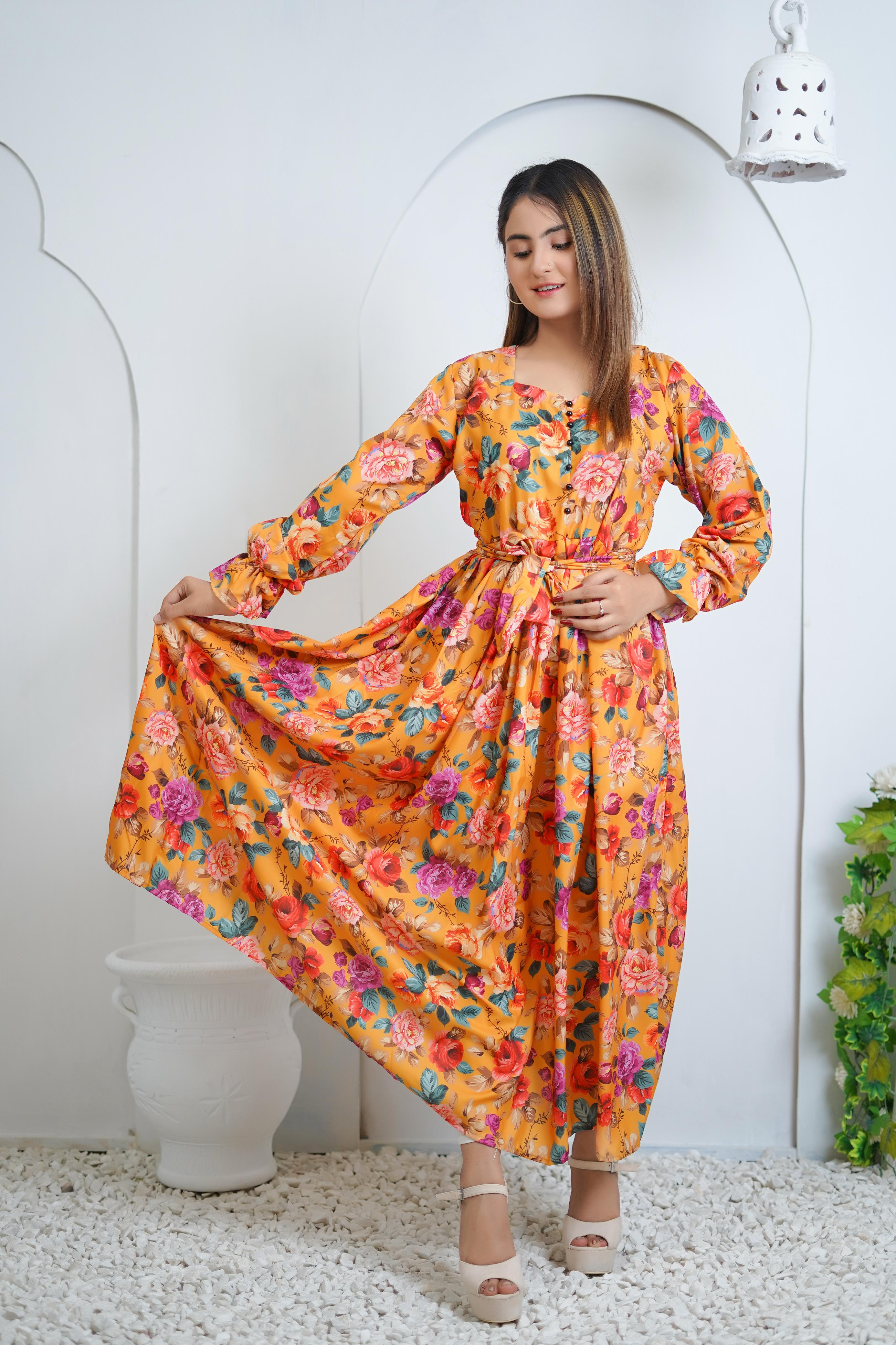 Daffodils Floral Maxy