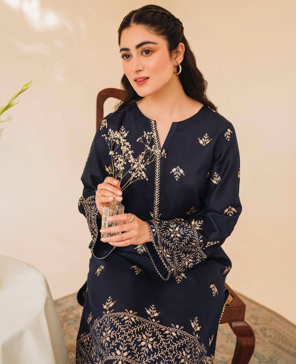 BADAM SILK EMBROIDERY 2PC