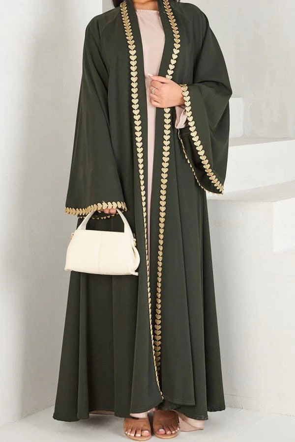 Gul-e-Dil Green Embroidered Abaya