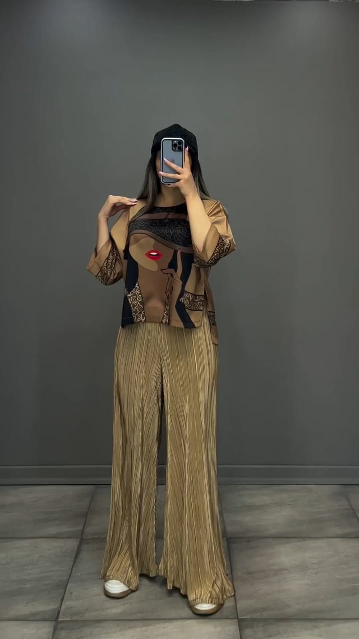 Luxury Silk Printed Co ord Set