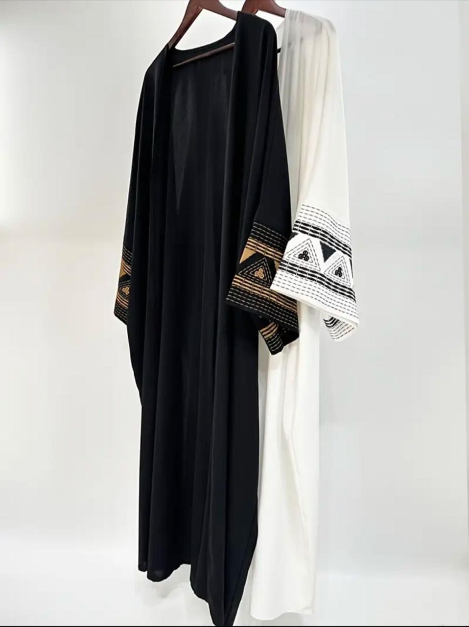 Graceful Embroidered Upper Abaya – Statement Style