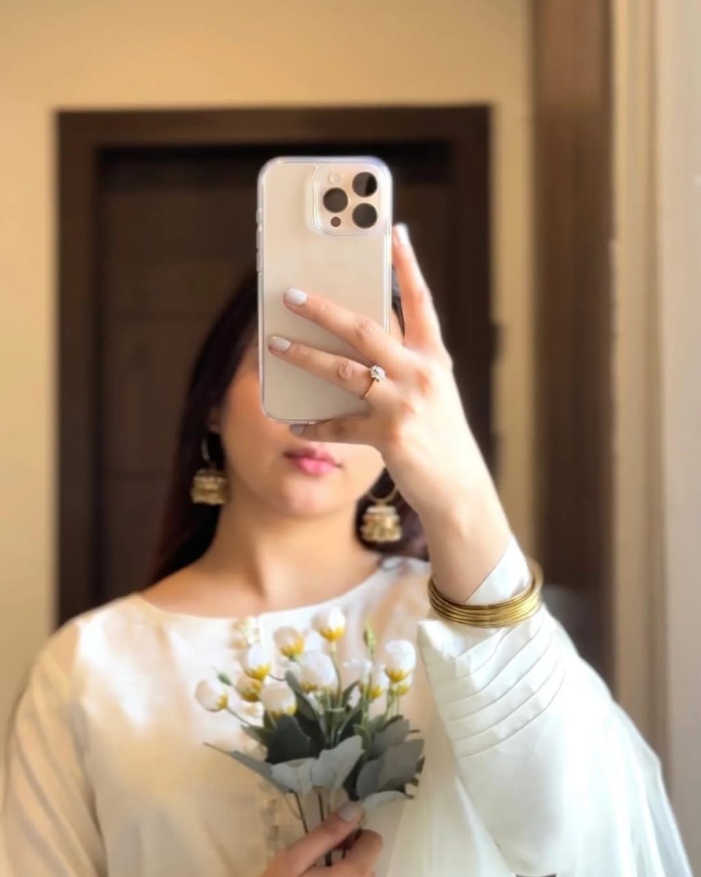 Badam White Farshi RawSilk