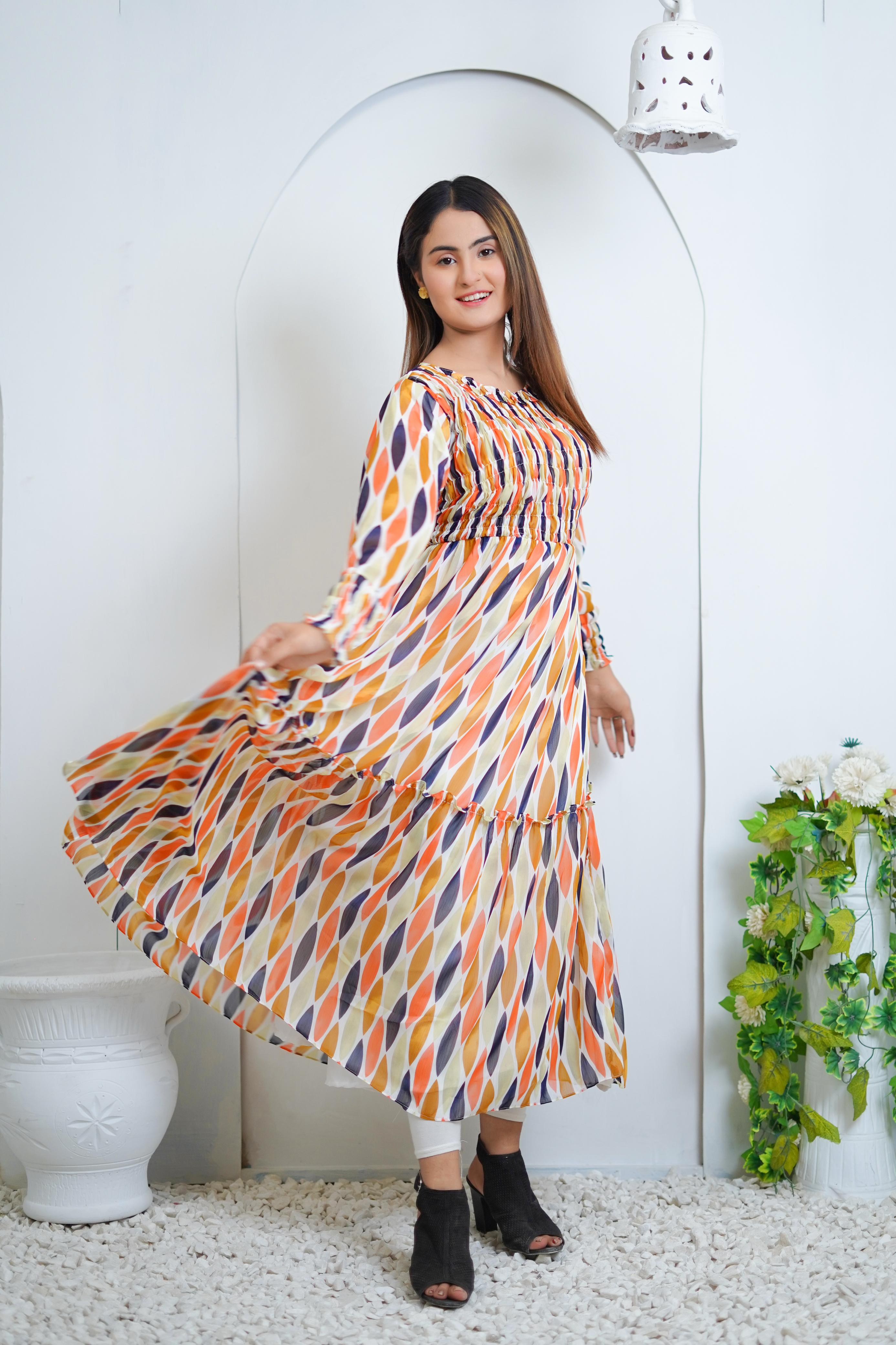 Morella Long Floral Dress