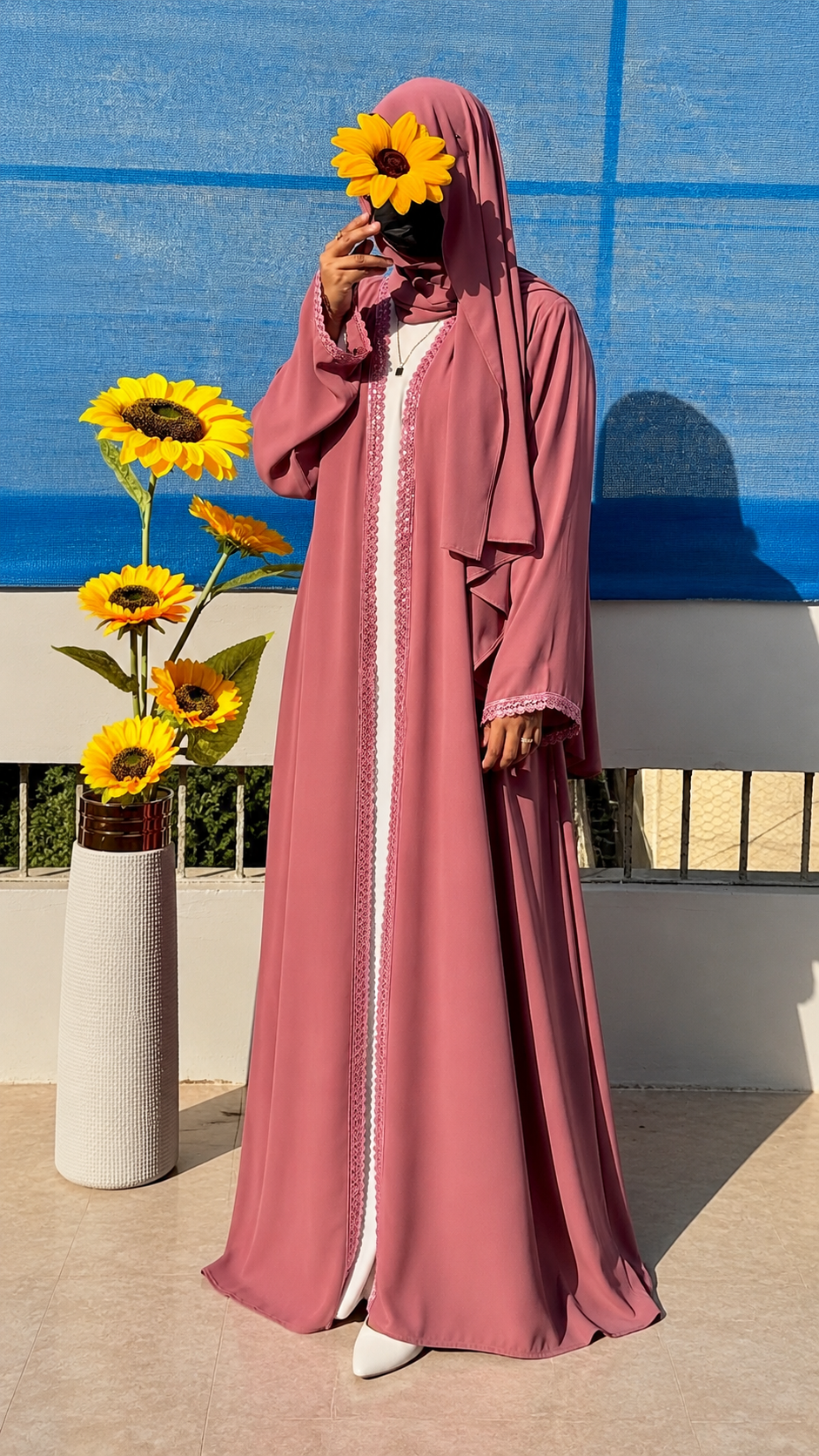 Blush Serenity Abaya With Stoller