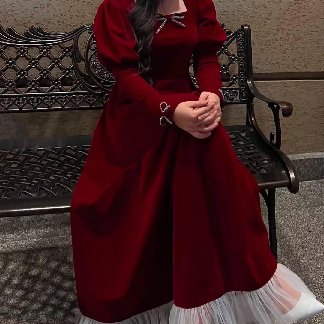 FAIRYTALE VELVET PUFFY MAXI