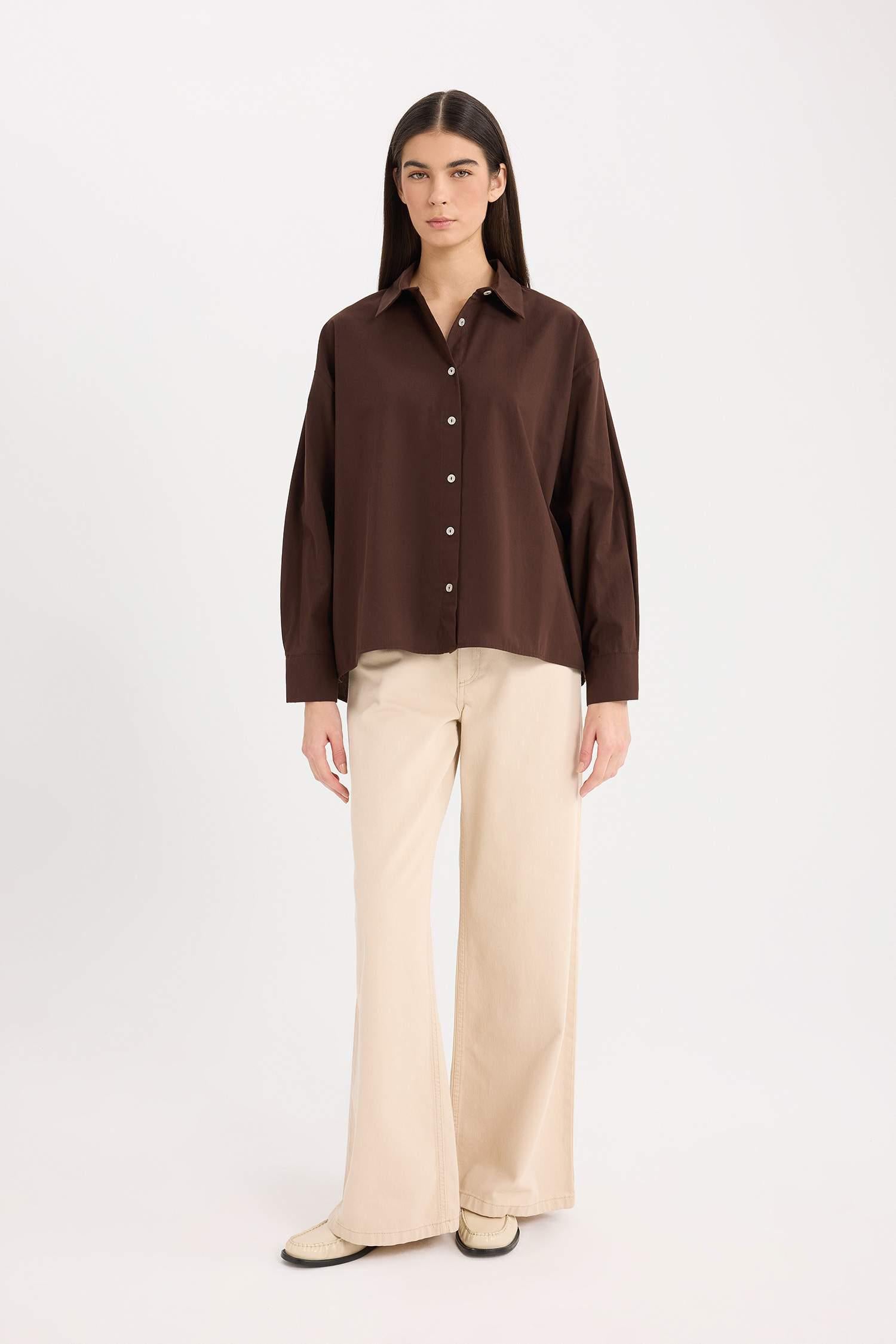 Brown Button Down Shirt