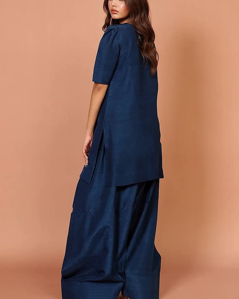 Badam Navy Farshi RawSilk