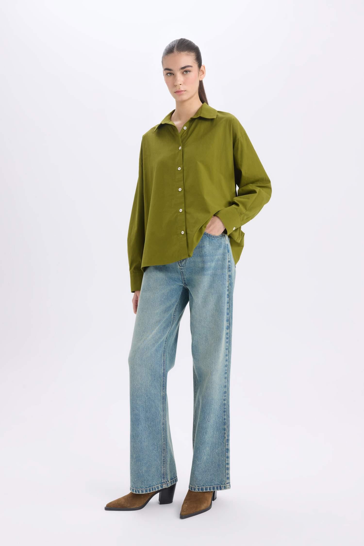 Green Button Down Shirt