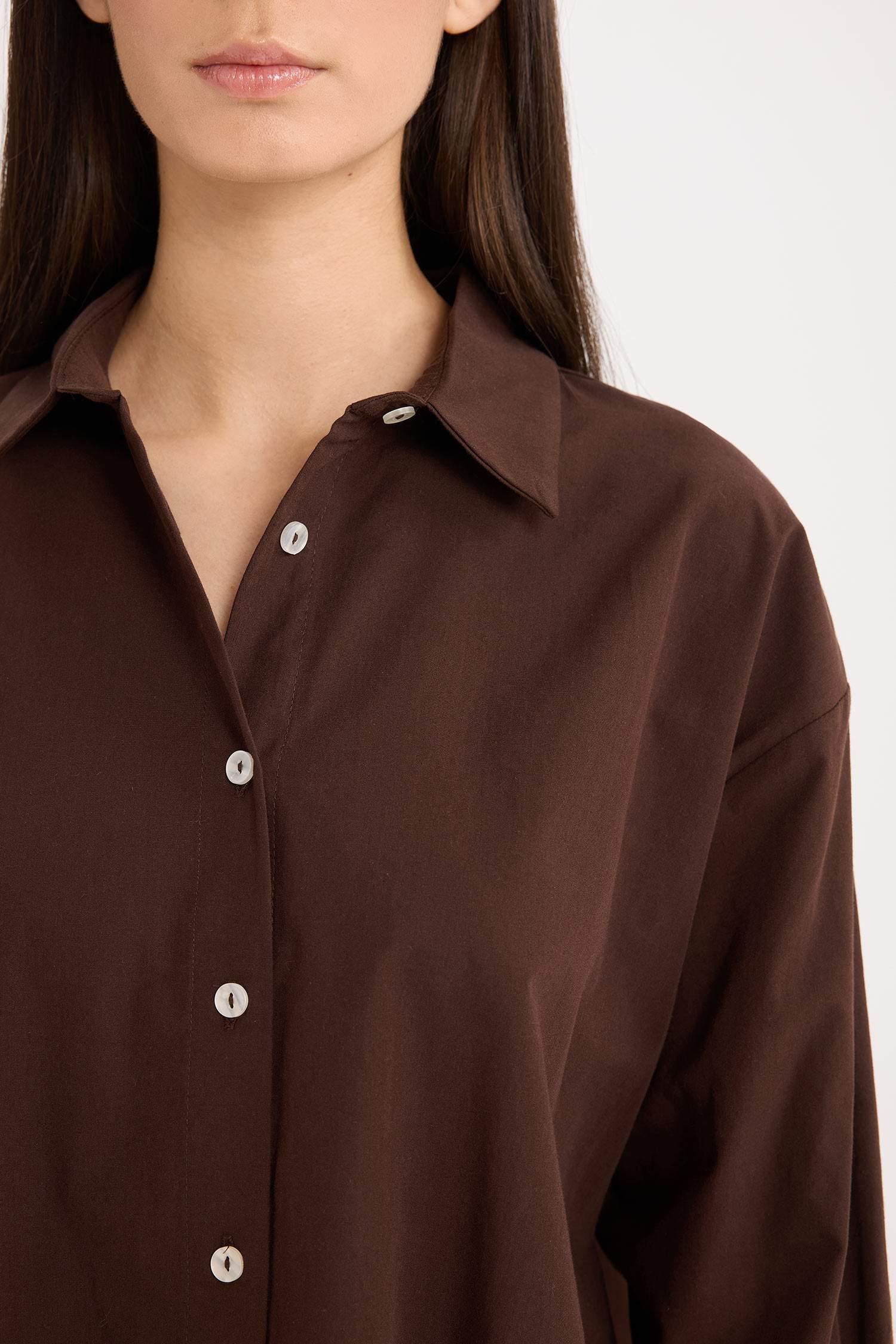 Brown Button Down Shirt