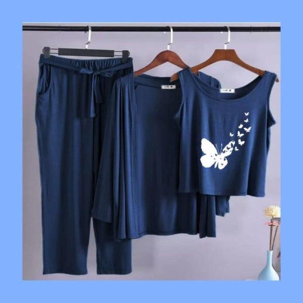 Badam Comfy Nights Three Piece Blue