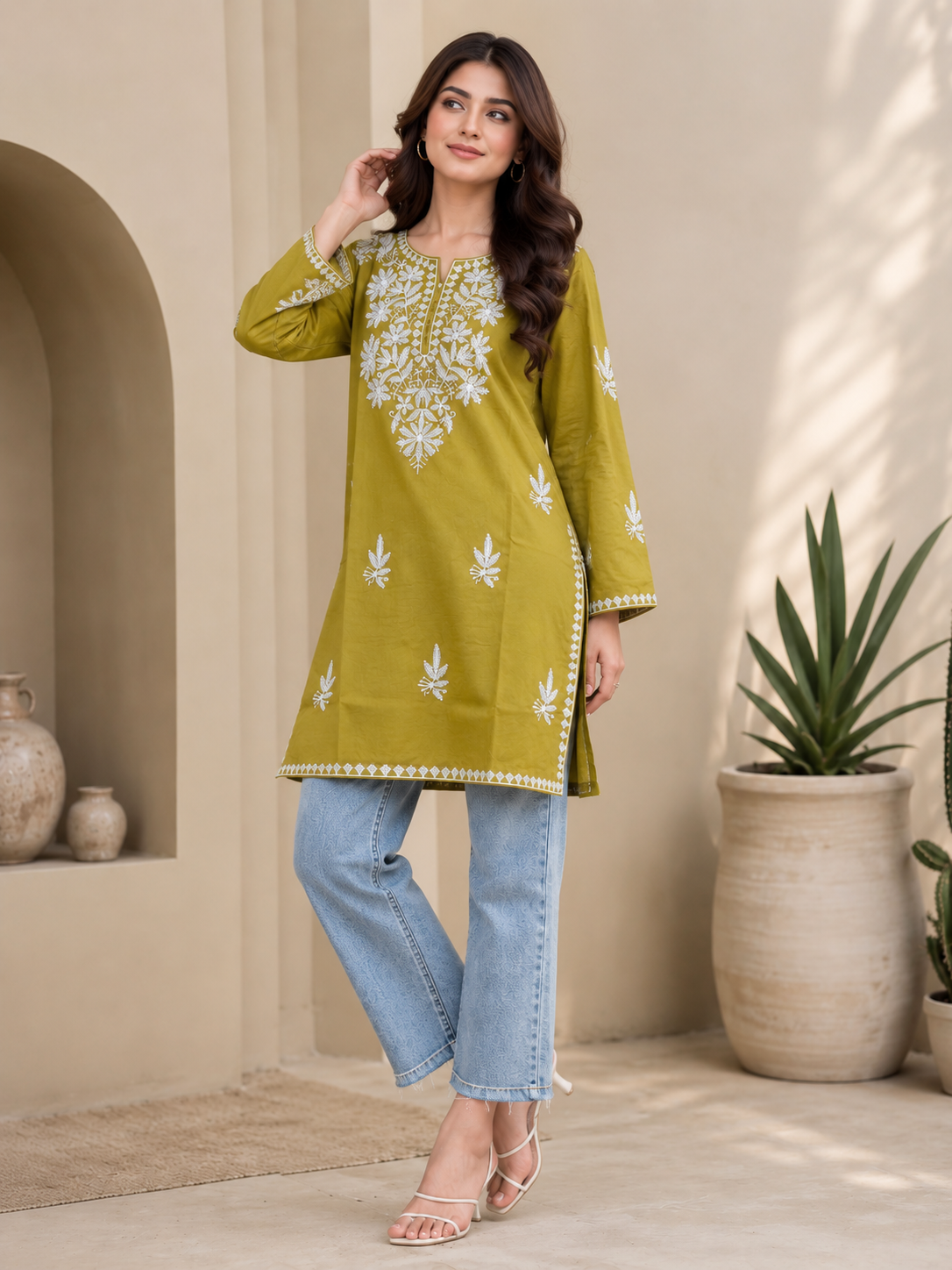 Moss Gold INDIAN KURTIE