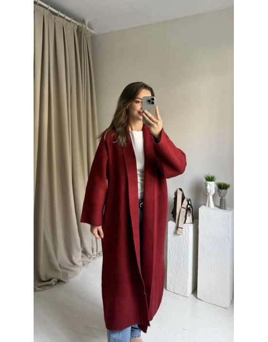 Longline Knit Open Cardigan Coatigan for Women