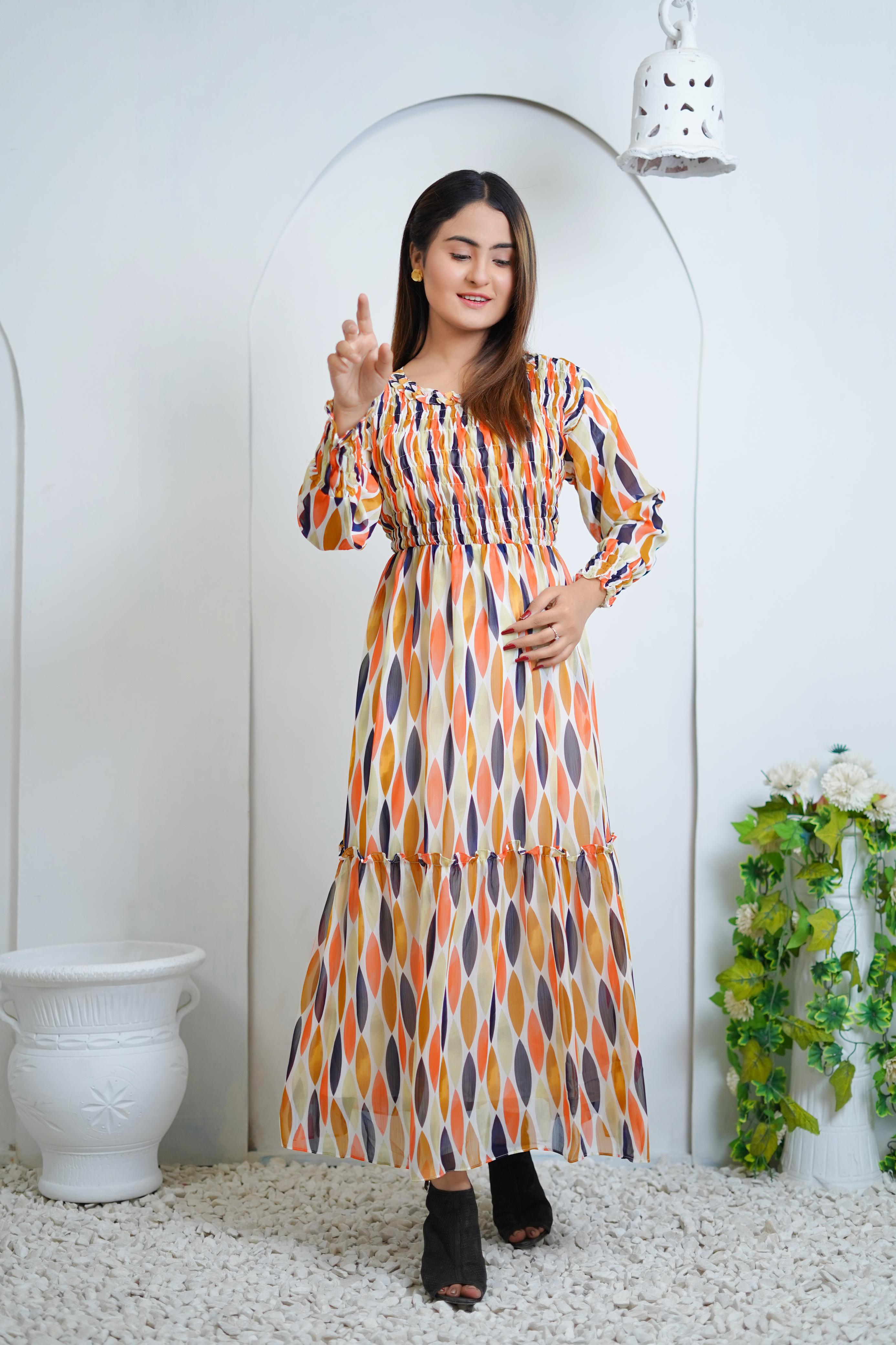 Morella Long Floral Dress