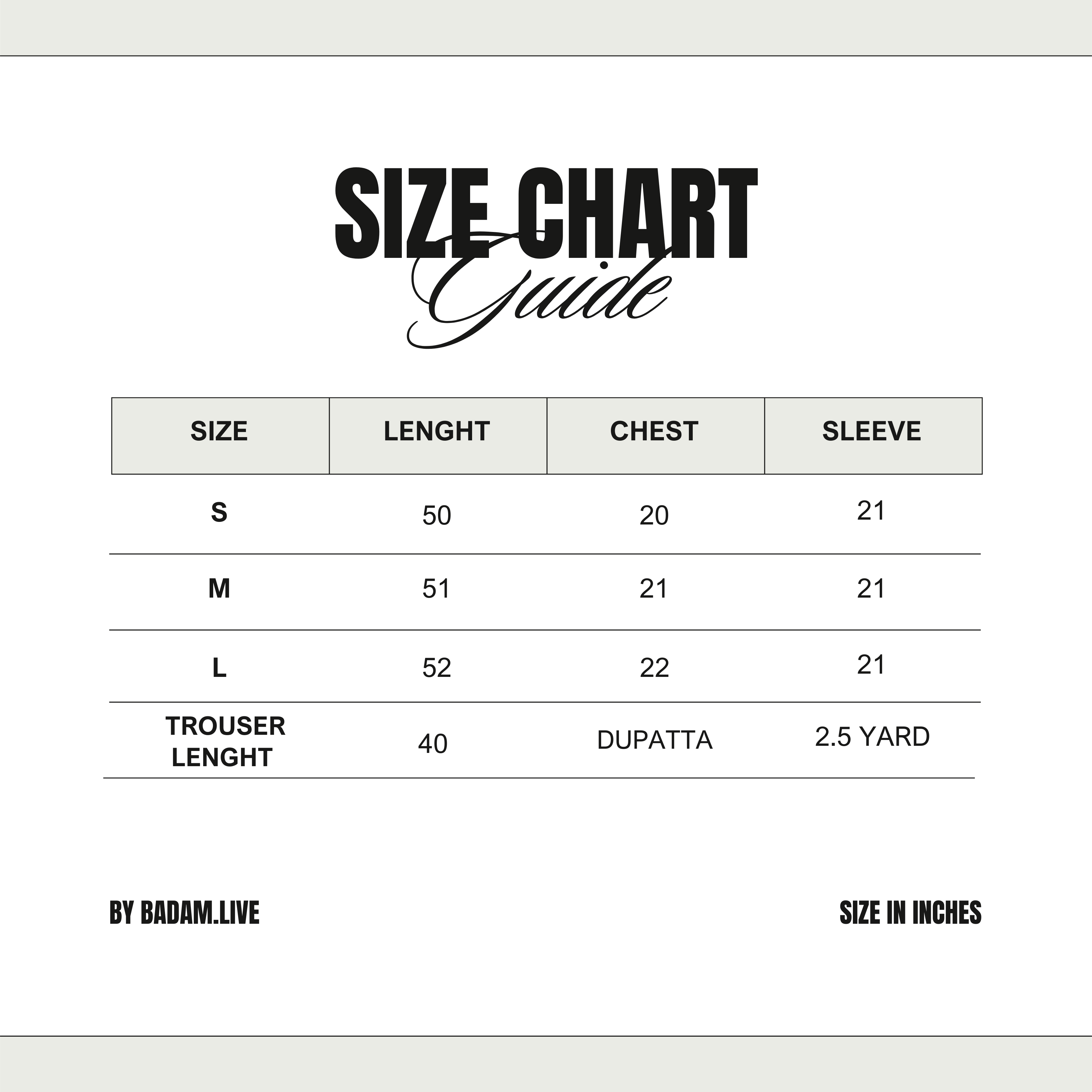 Size Guide