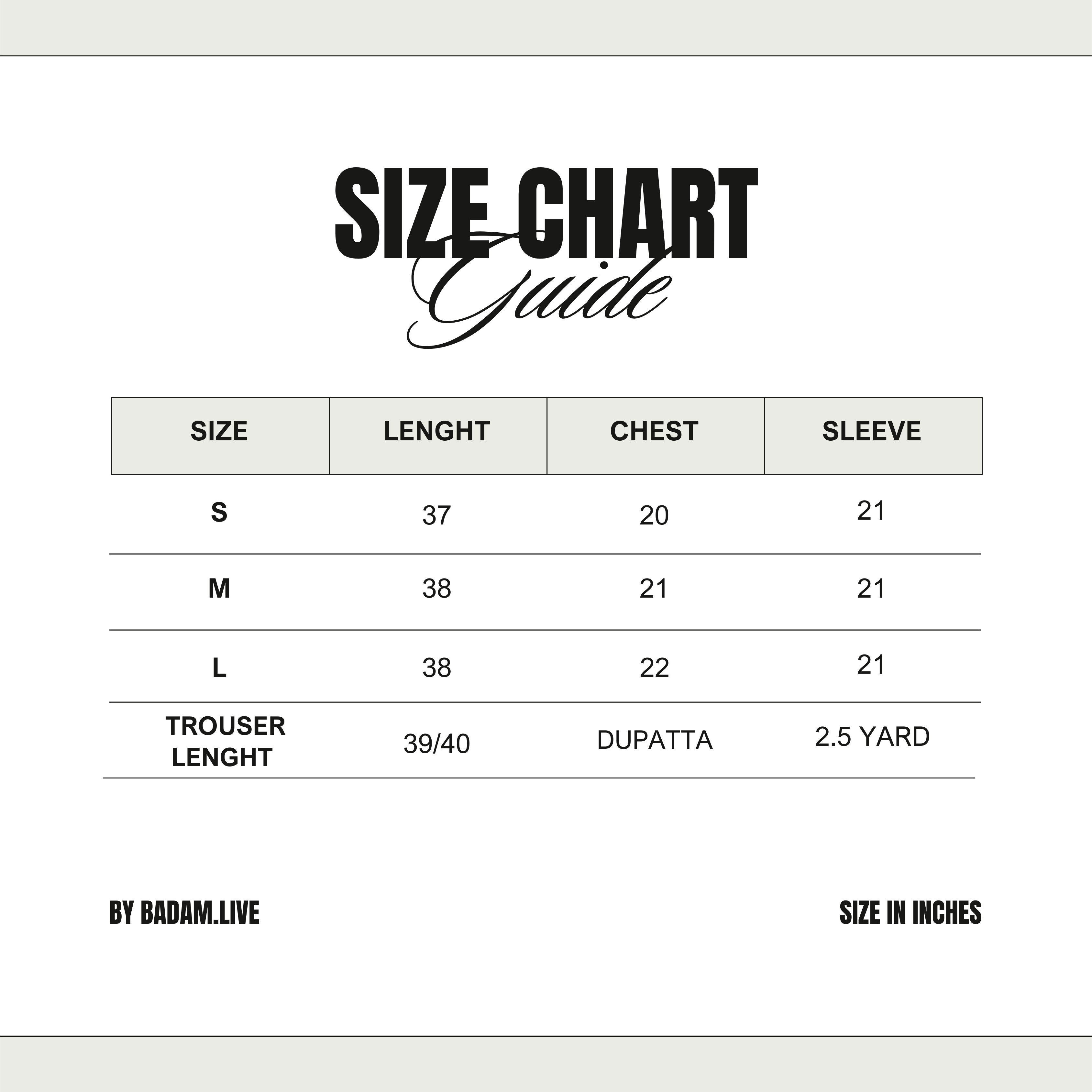 Size Guide