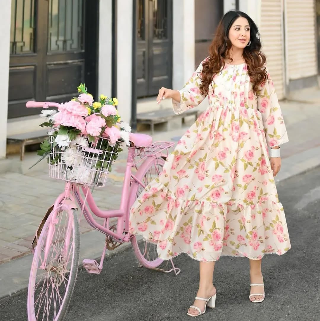 Victoria Peach Floral Maxi