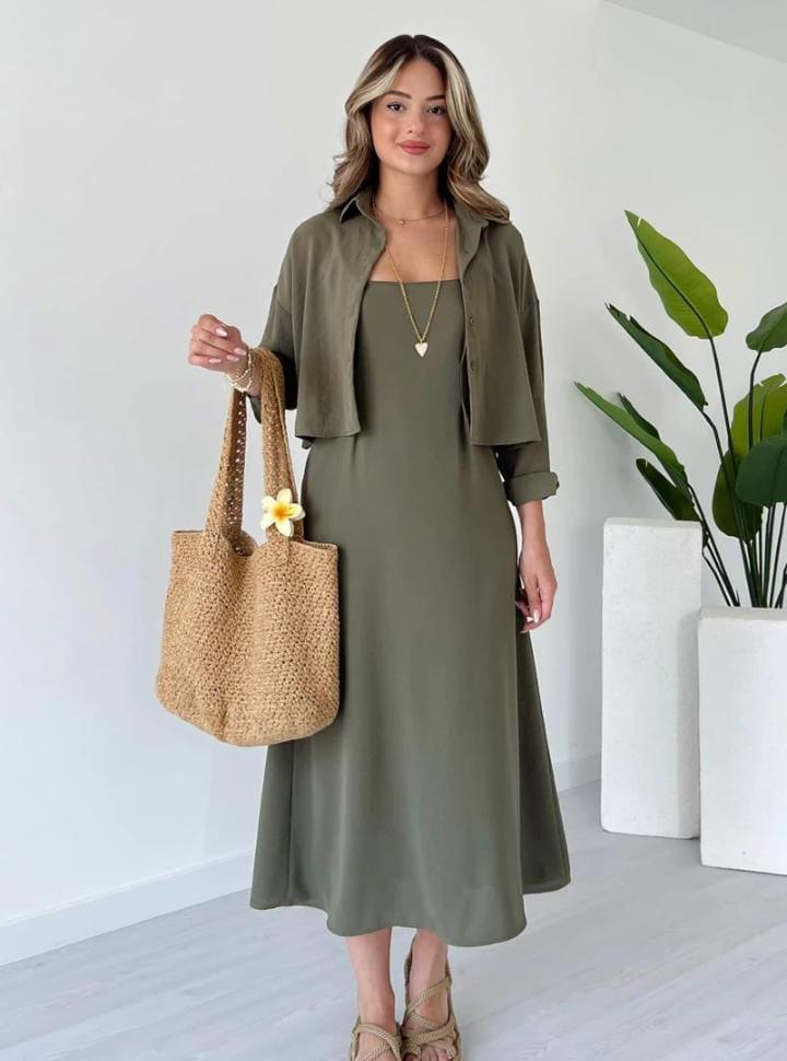 Badam Long Coati 2pc Set