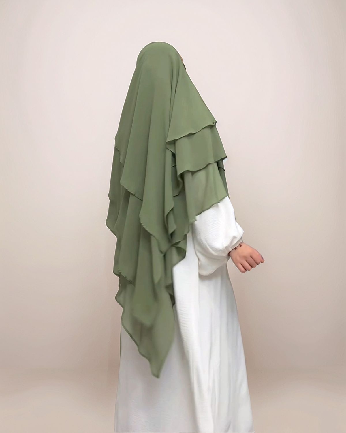 Elegance Tiered Chiffon Khimar