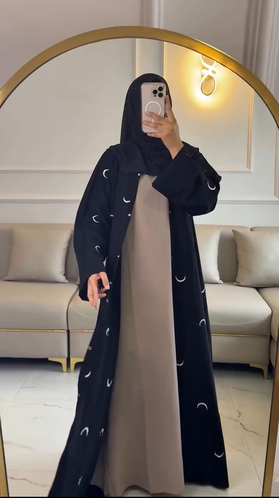 Moon Abaya – Double Layer Luxe