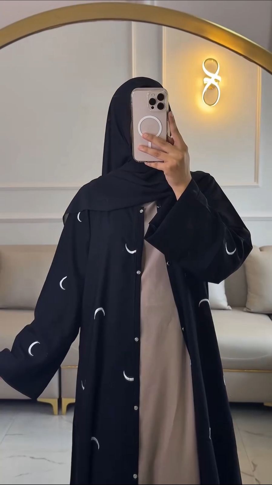 Moon Abaya – Double Layer Luxe