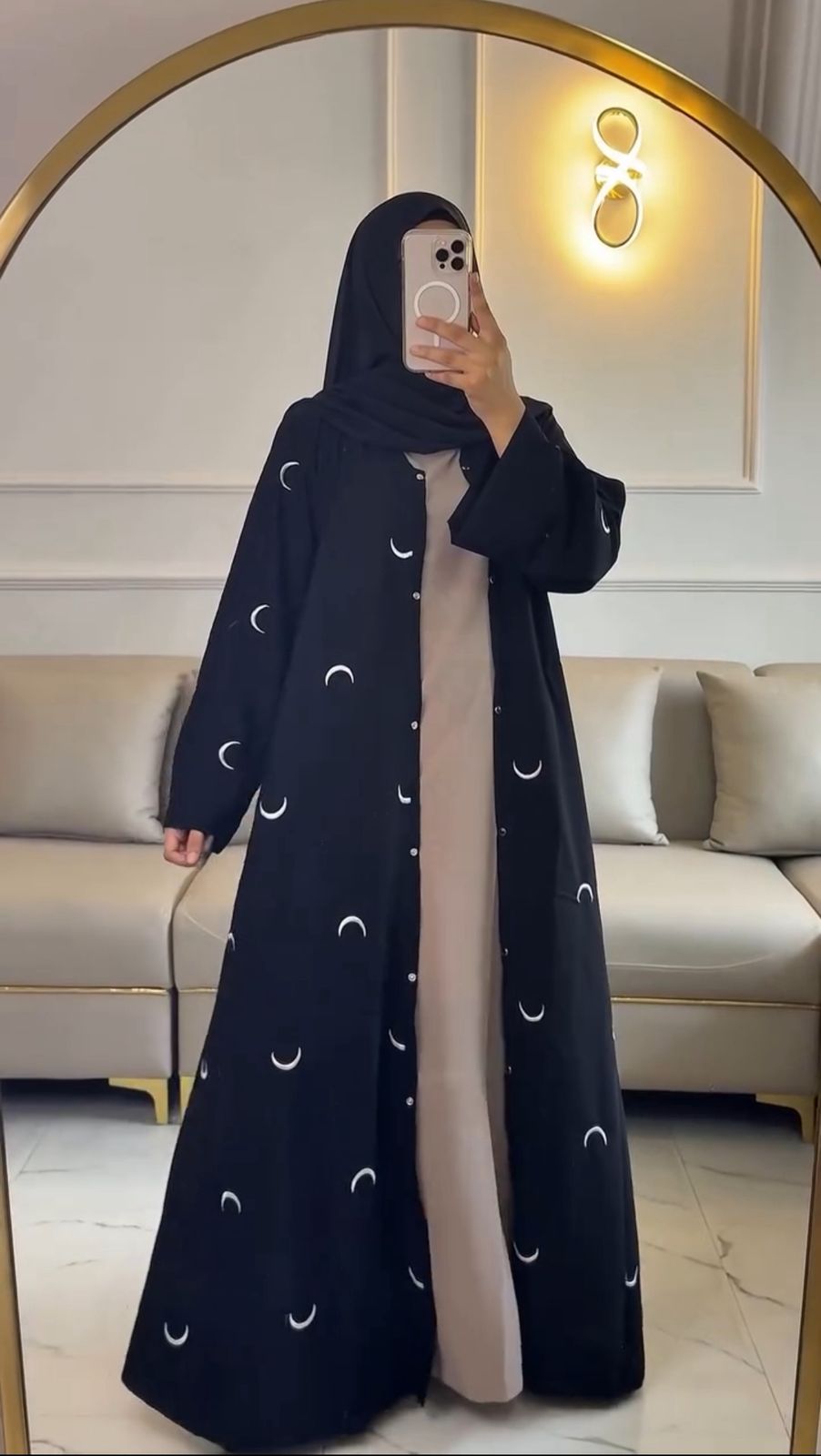 Moon Abaya – Double Layer Luxe