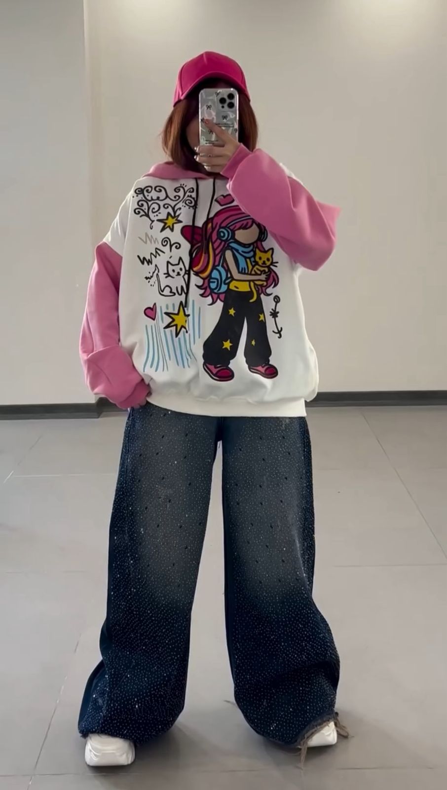 Pink Bunny Dreams Fleece Hoodie