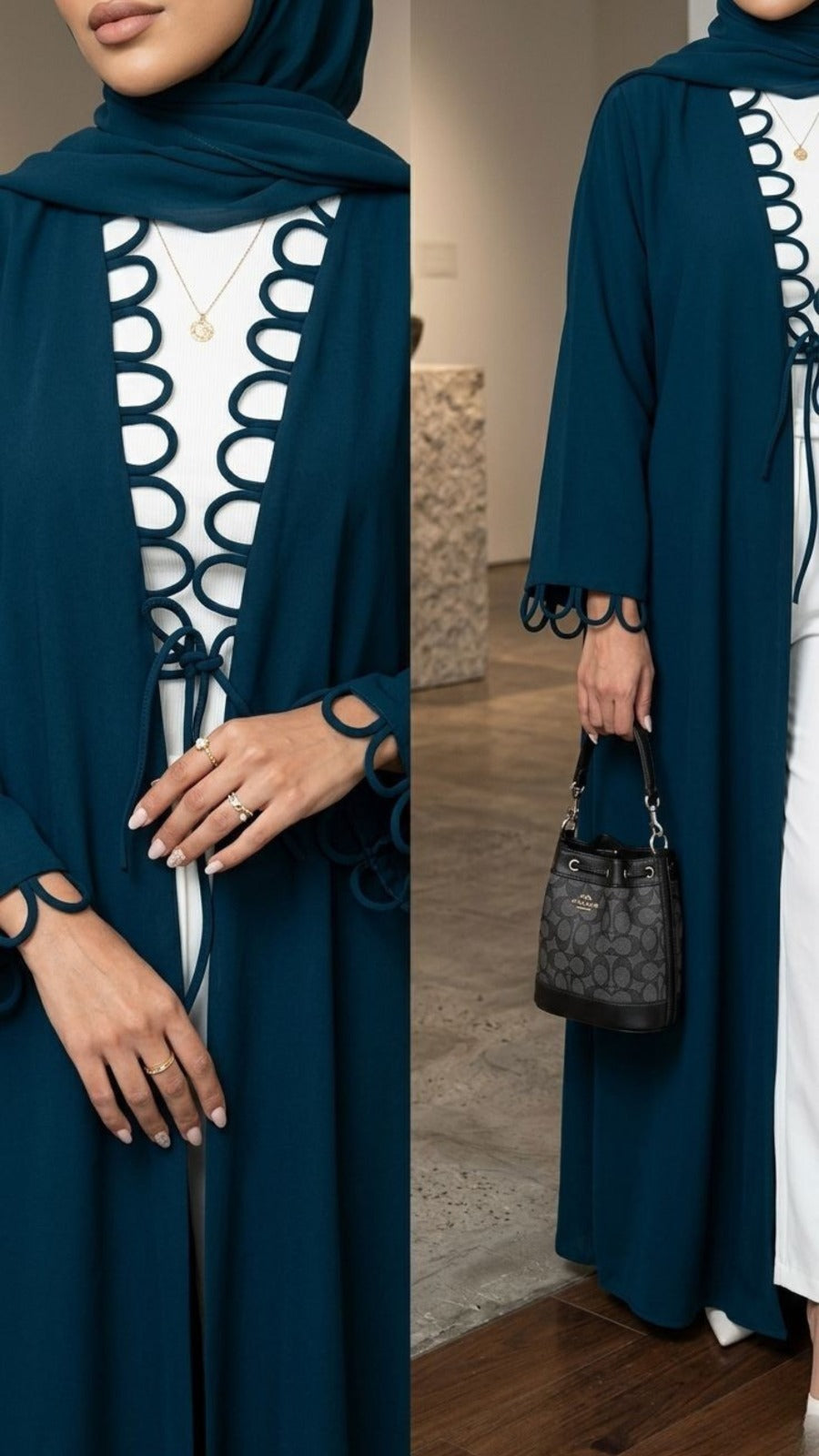 Turquoise Luxe Abaya