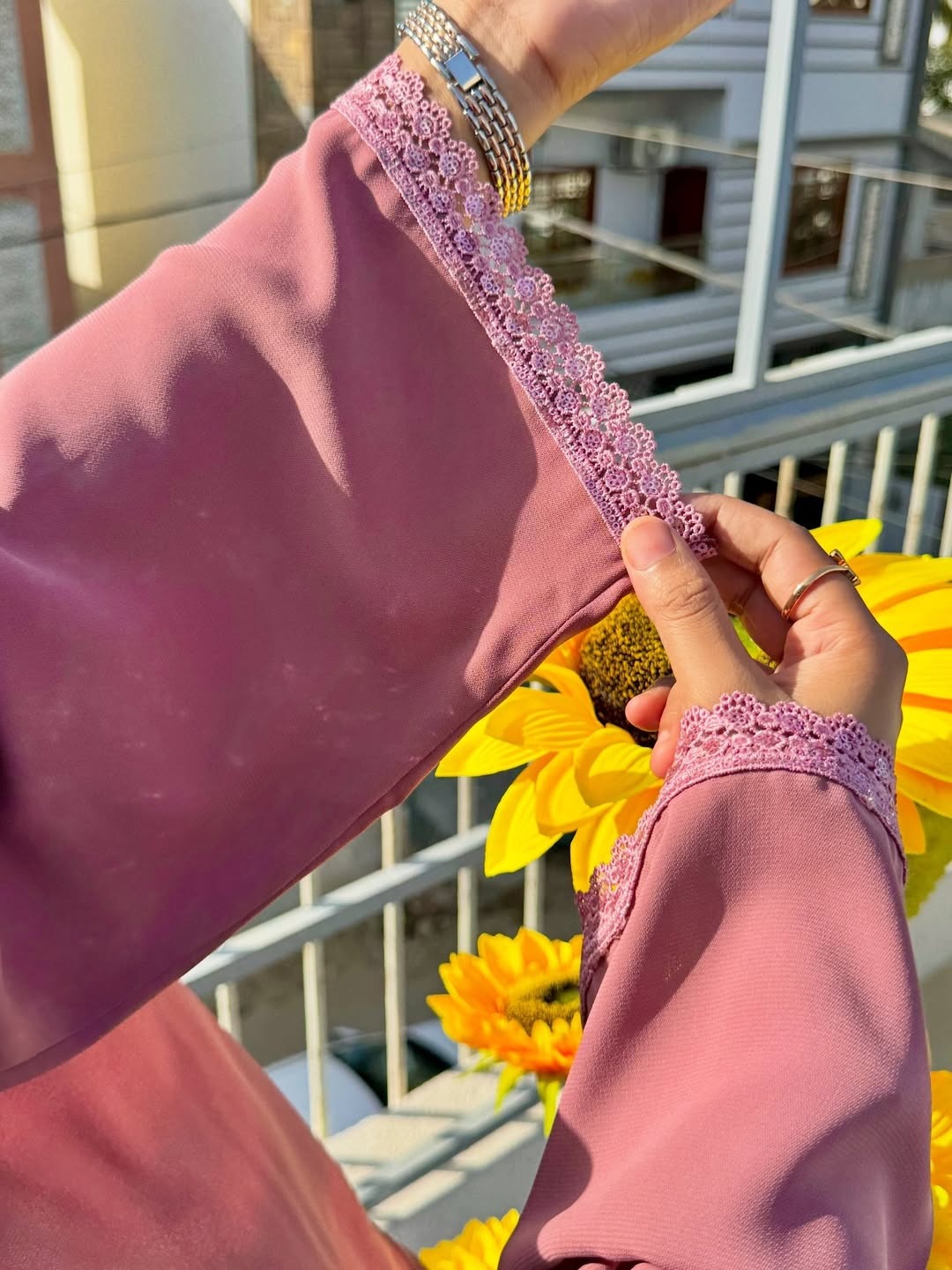 Blush Serenity Abaya With Stoller