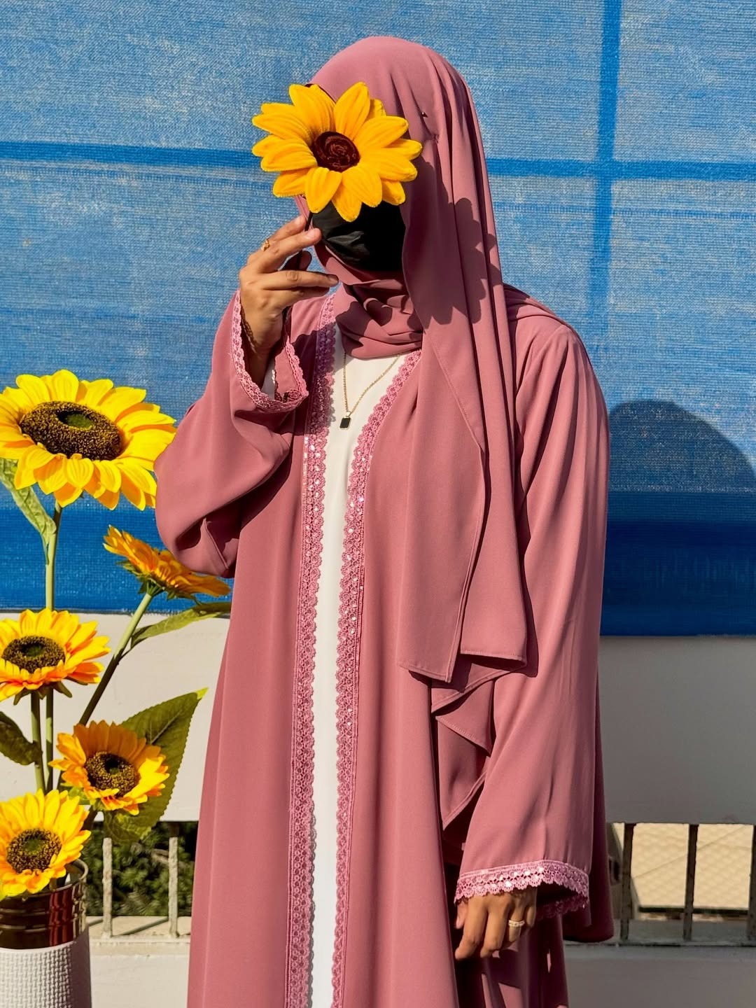 Blush Serenity Abaya With Stoller