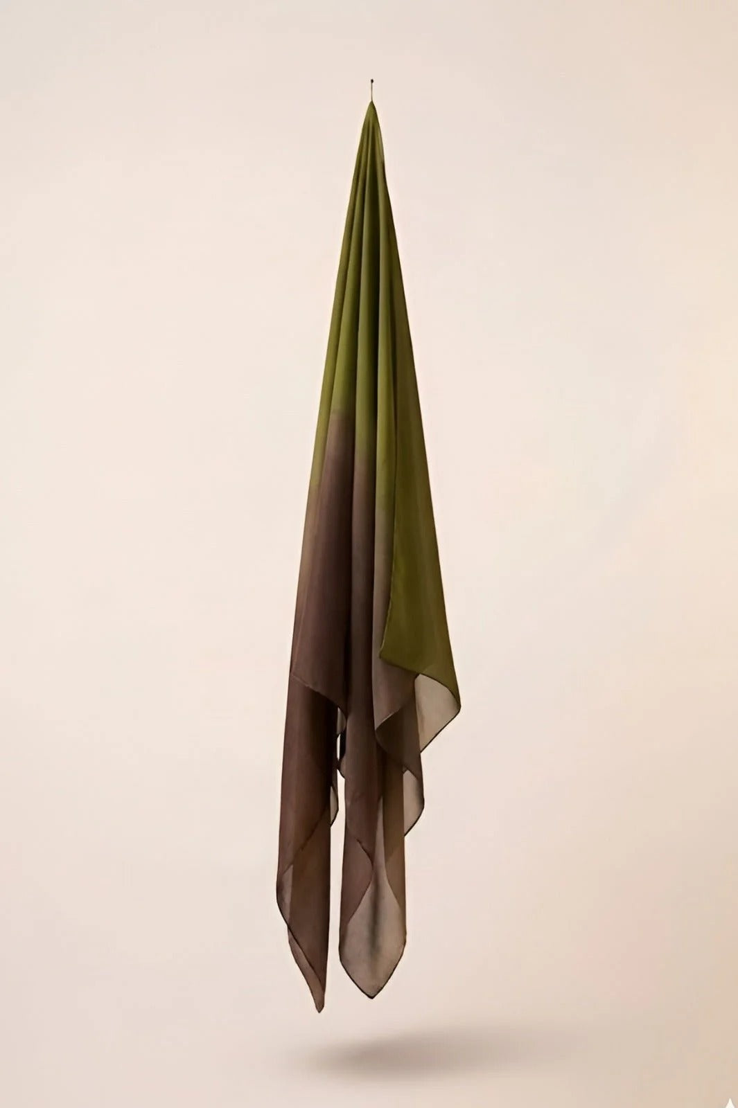 Olive Whisper Georgette Hijab
