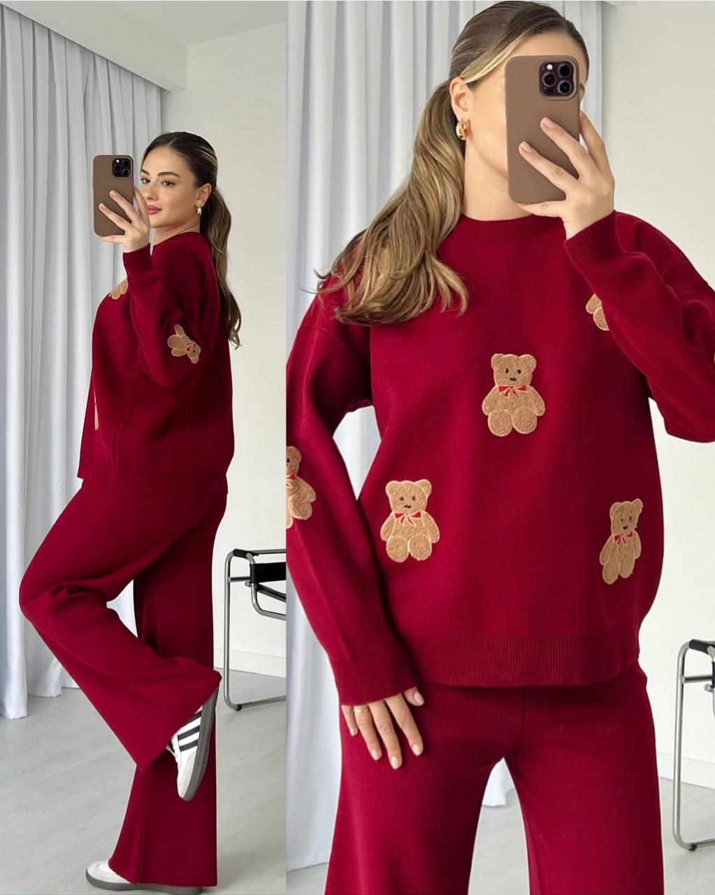 Brown Teddy Bear Fleece Winter Co-ord Set